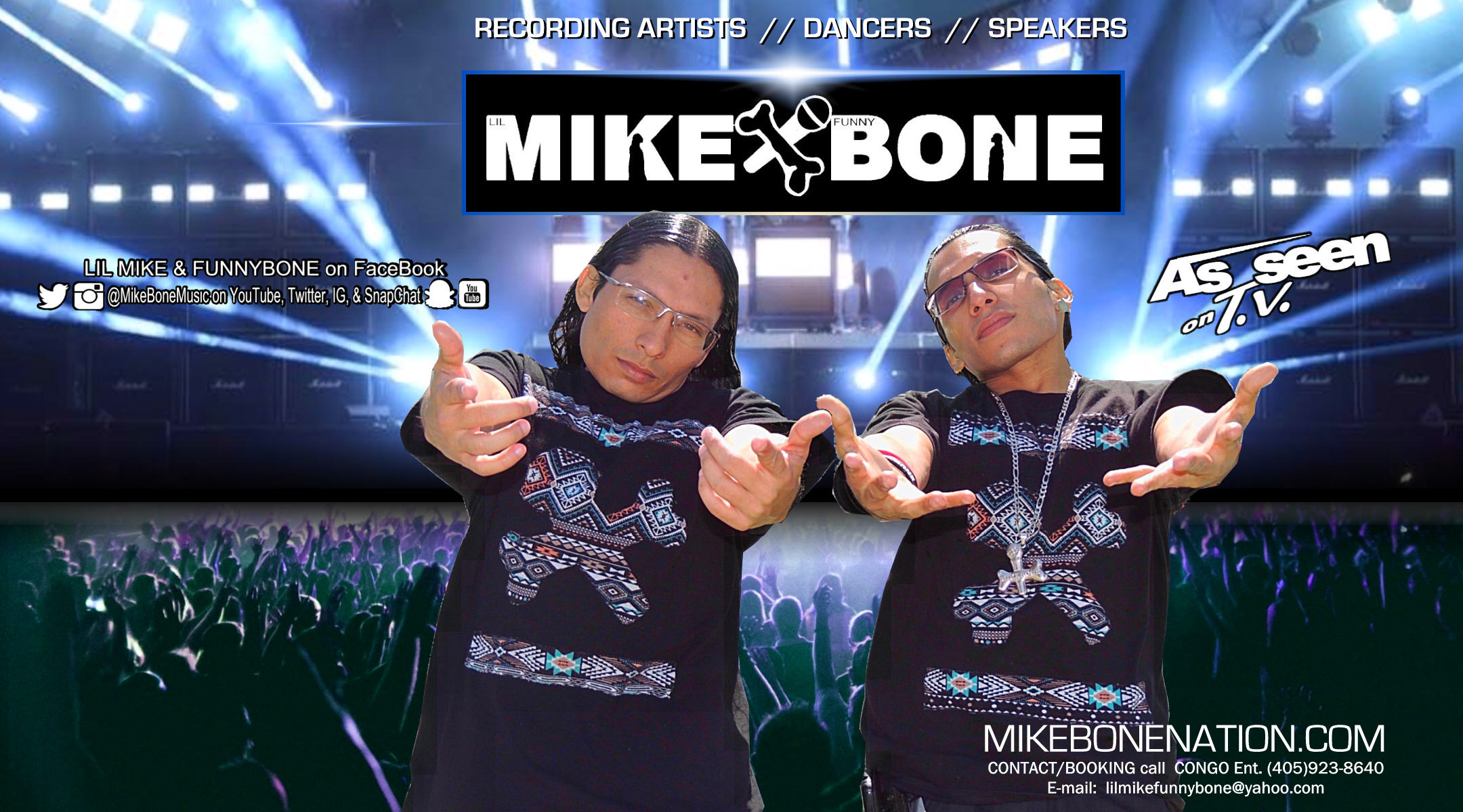 LiL Mike and Funny Bone performing together onstage