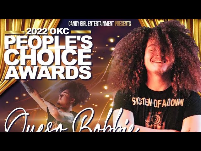 Queso Bobbie smiling on his 2022 OKC People’s Choice Awards performance card