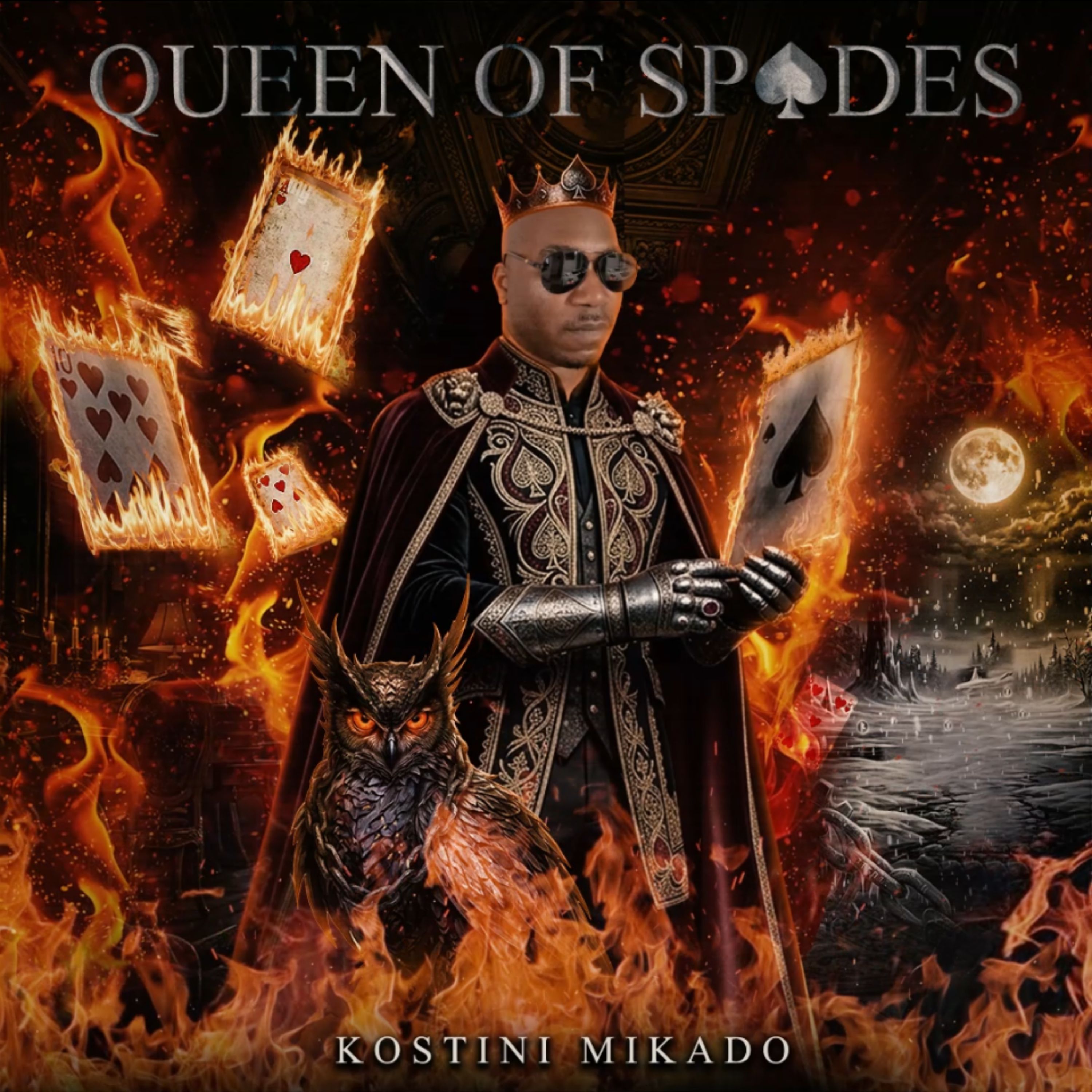 Kostini Mikado: Queen of Spades official release artwork