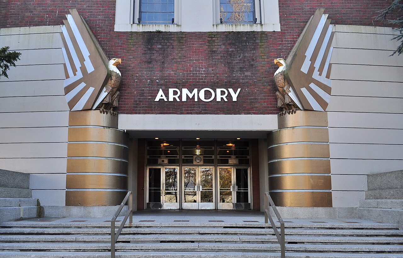 North entrance of the Seattle Center Armory, photographed in 2017