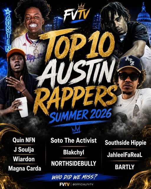 FVTV Top 10 Austin Rappers Summer 2026 cover