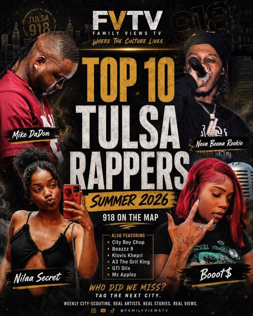 FVTV Top 10 Tulsa Rappers Summer 2026 cover